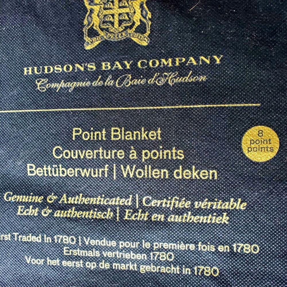 HBC Stripes Blanket Hudson's Bay 8 Points King Size 100% Wool New with Tag - Picture 3 of 9